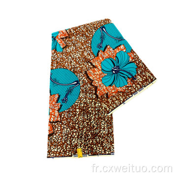 Tissus imprimés de batik en cire 100% polyester